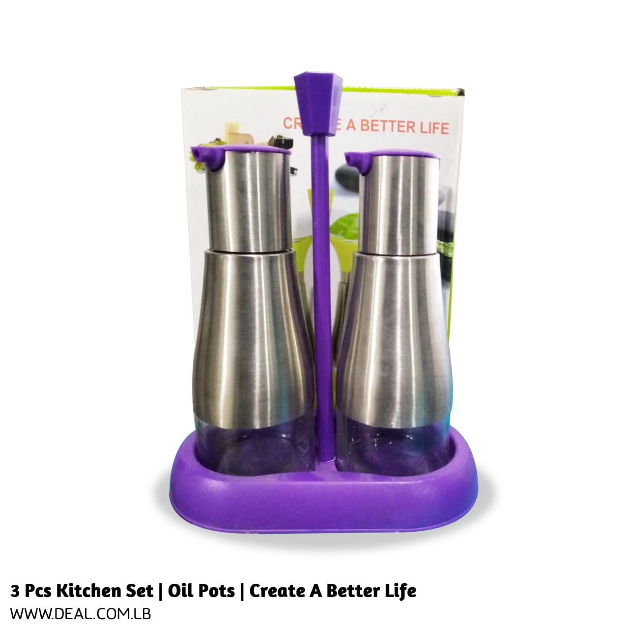 3 Pcs Kitchen Set | Oil Pots | Create A Better Life
